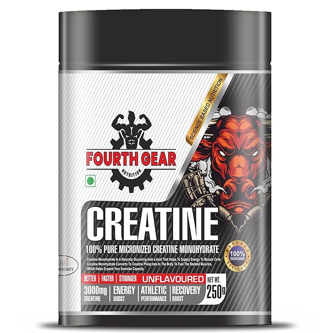 Vogue Fourth gear Micronized Creatine Monohydrate  Unflavoured  250gm